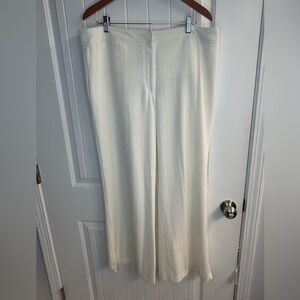 Essentials by Milano Ivory Dress Pants Women’s 14 Straight Leg Pull-On Slacks